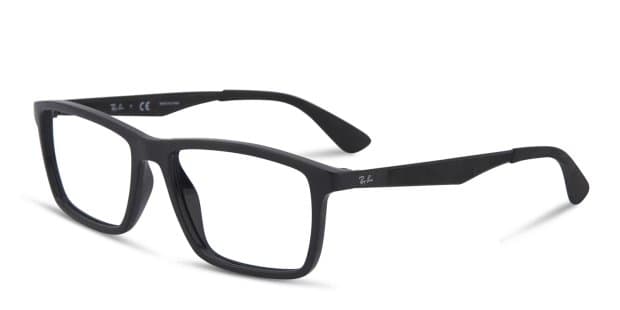 Ray-Ban RX7056 Shiny Black Eyeglasses | Includes FREE Rx Lenses