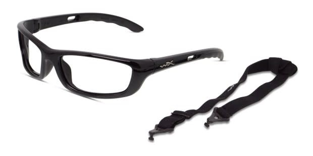 Wiley X P-17 Shiny Black Eyeglasses | Includes FREE Rx Lenses