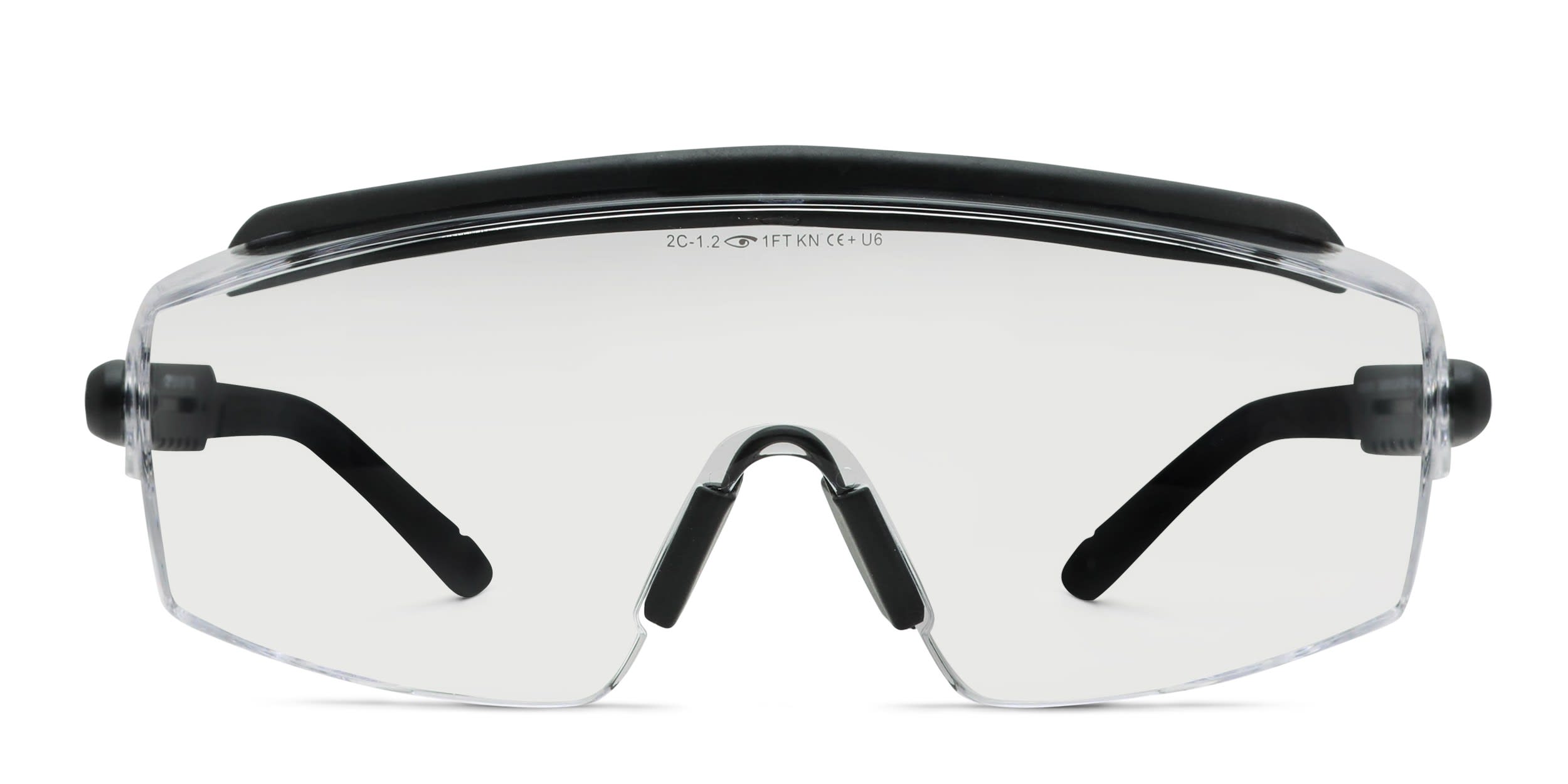 Eyres Top Black glasses - Clear - Frontal View