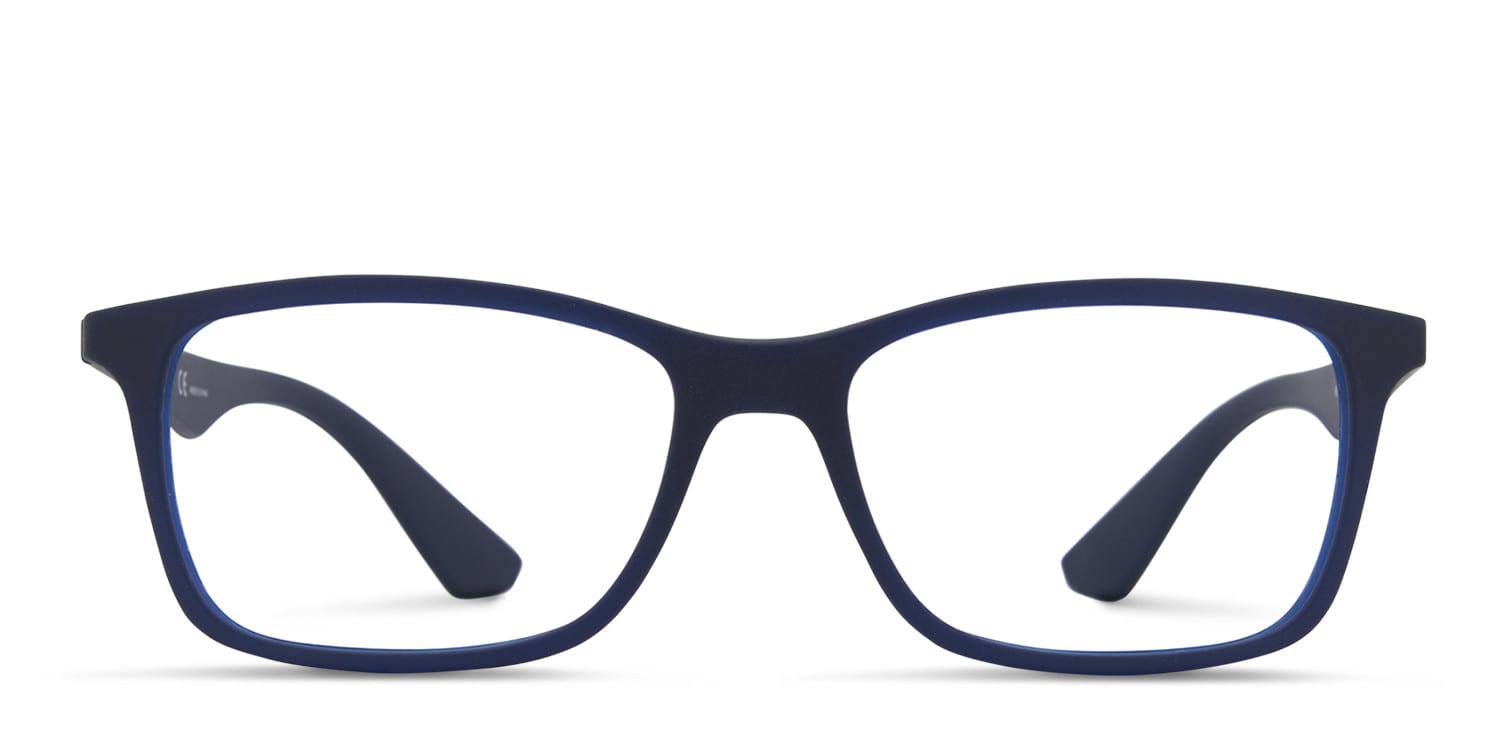 Ray-Ban 7047 Blue glasses - Blue - Frontal View