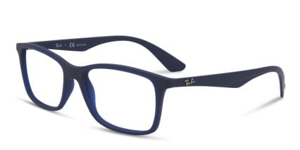 Ray-Ban 7047 Blue glasses - Blue - Angle View