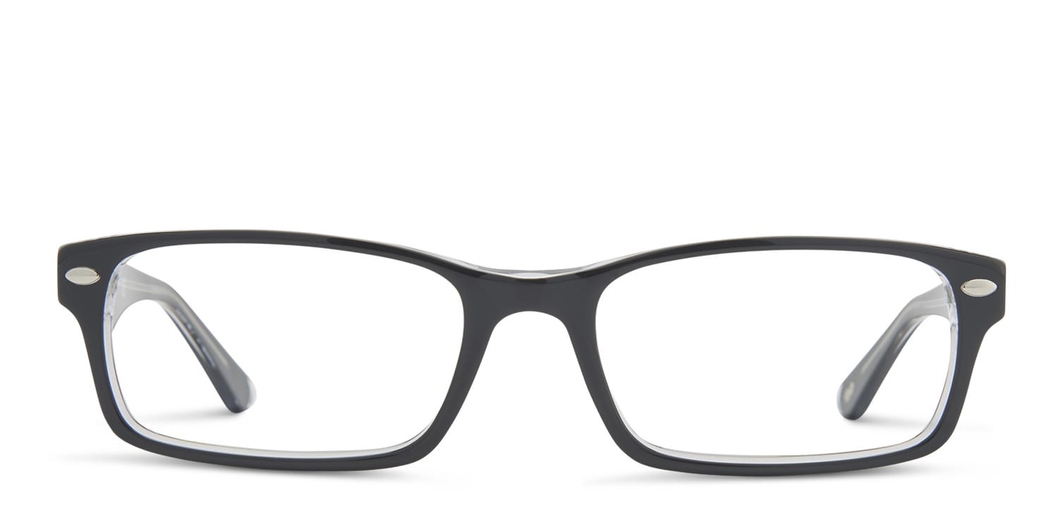 Ray-Ban RB5206 Black Crystal glasses - Black / Clear - Frontal View