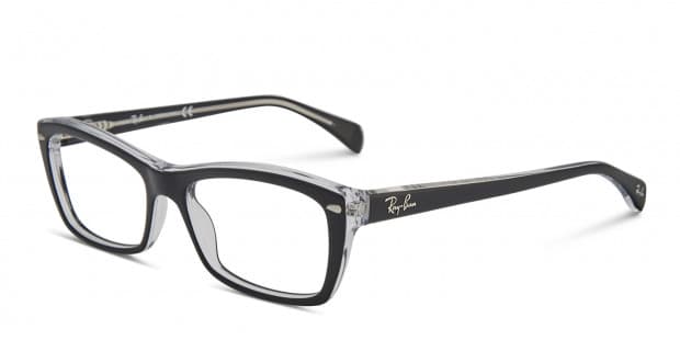 Ray Ban 5255 Shiny Black Crystal Prescription Eyeglasses