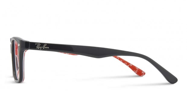 Ray-Ban RX5228 Black/Red Prescription Eyeglasses