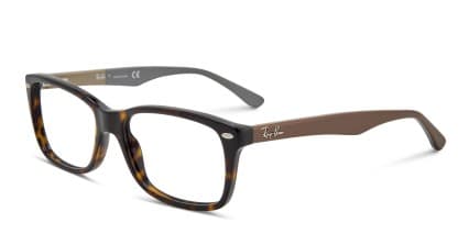 Ray-Ban RX5228 Tortoise, Brown glasses - Tortoise / Brown - Angle View