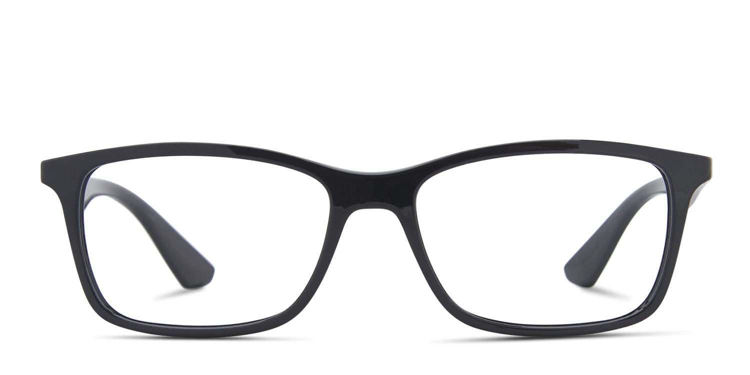 Ray-Ban 7047 Shiny Black glasses - Shiny Black - Frontal View