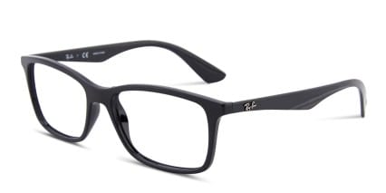 Ray-Ban 7047 Shiny Black glasses - Shiny Black - Angle View
