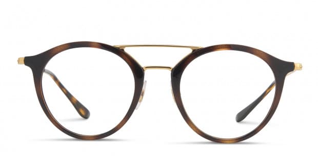 Ray Ban 7097 Tortoise Gold Prescription Eyeglasses