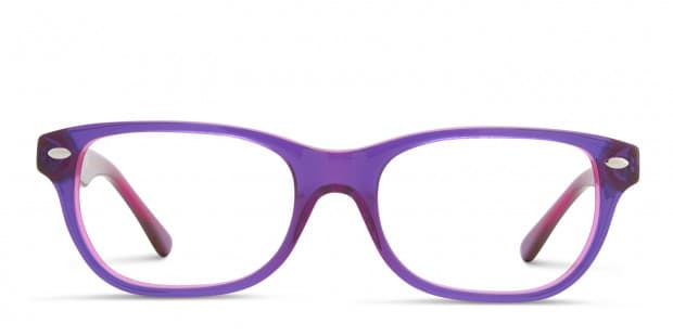 Ray-Ban RY1555 Kids Purple/Pink/Clear Eyeglasses | Includes FREE Rx Lenses