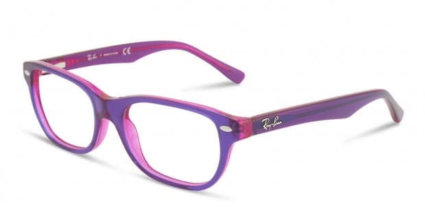Ray Ban RY1555 Kids Purple Pink Clear Eyeglasses Includes FREE