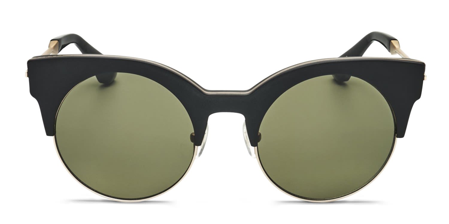 Sandro SD6002F Black glasses - Black / Green - Frontal View