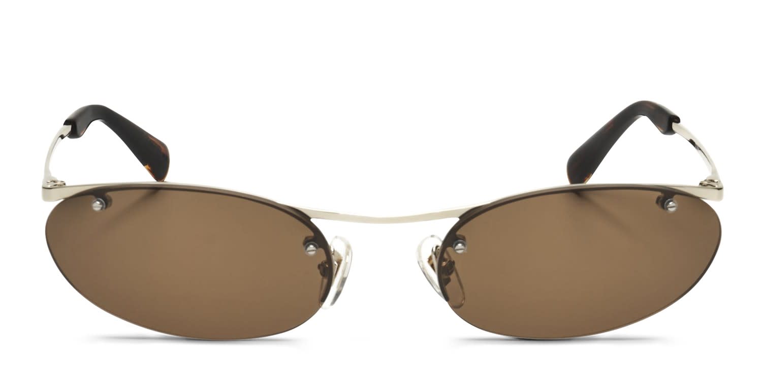 Sandro SD8006 Gold glasses - Gold / Brown - Frontal View