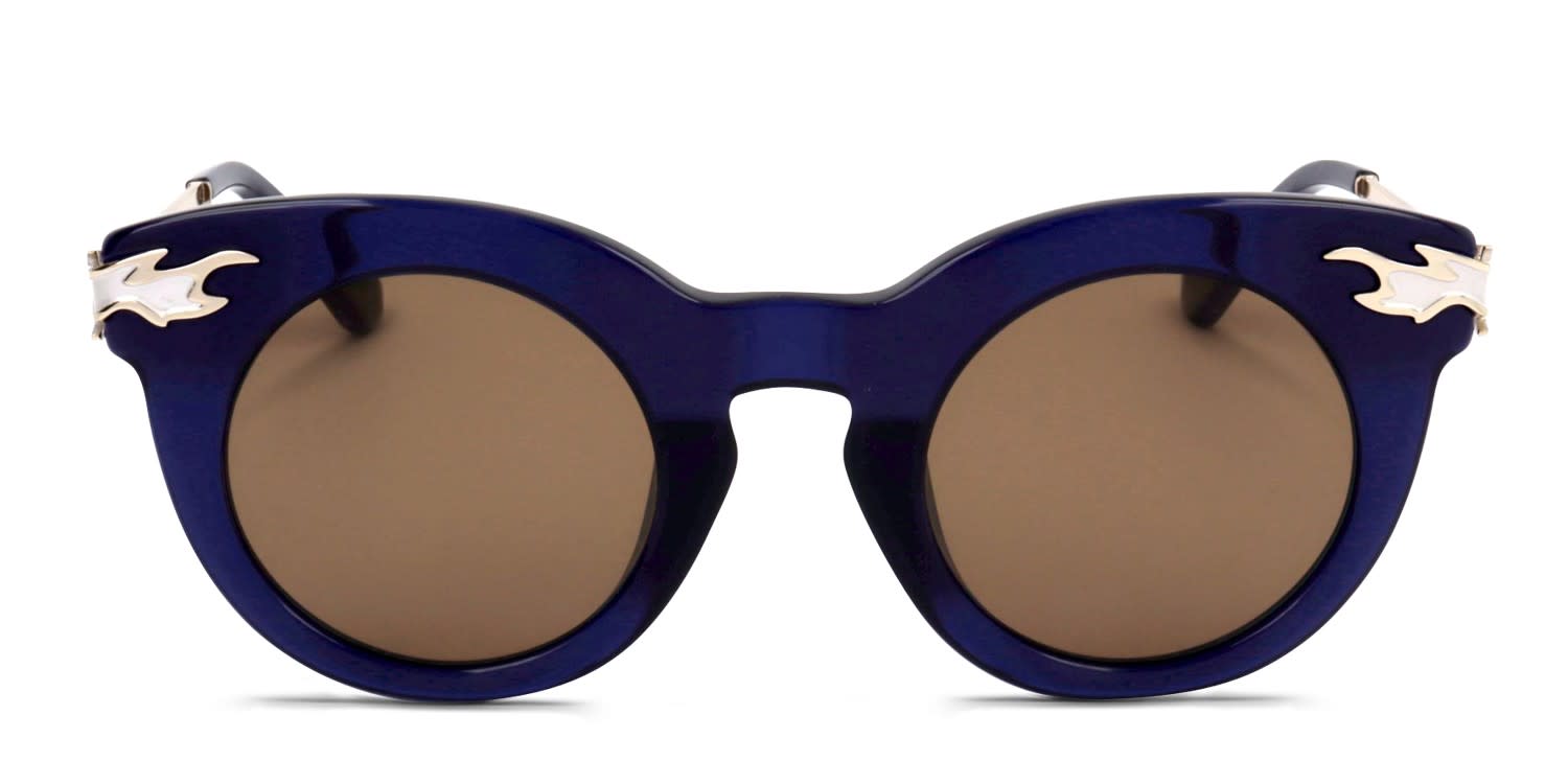 Sandro SD6022 Blue glasses - Blue / Brown - Frontal View