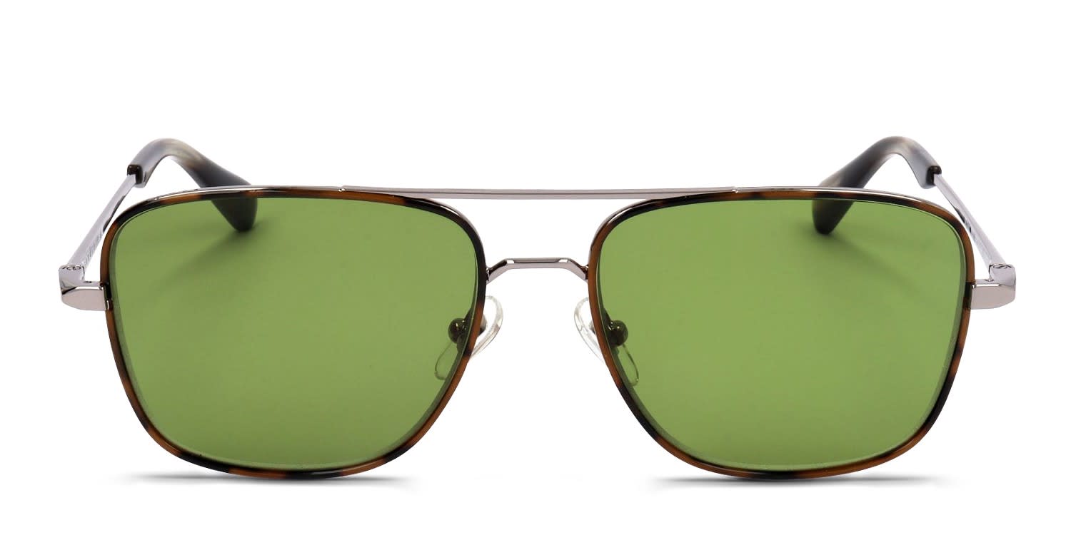 Sandro SD7001 gunmetal frame with green lenses. Lenses provide 100