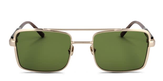 Sandro SD7016 gold frame with green lenses. Lenses provide 100% UV