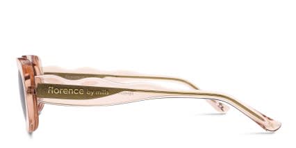 Florence by Mills 5011 Pink, Clear glasses - Pink / Clear - Side View