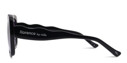 Florence by Mills 5013 Shiny Black glasses - Shiny Black - Side View