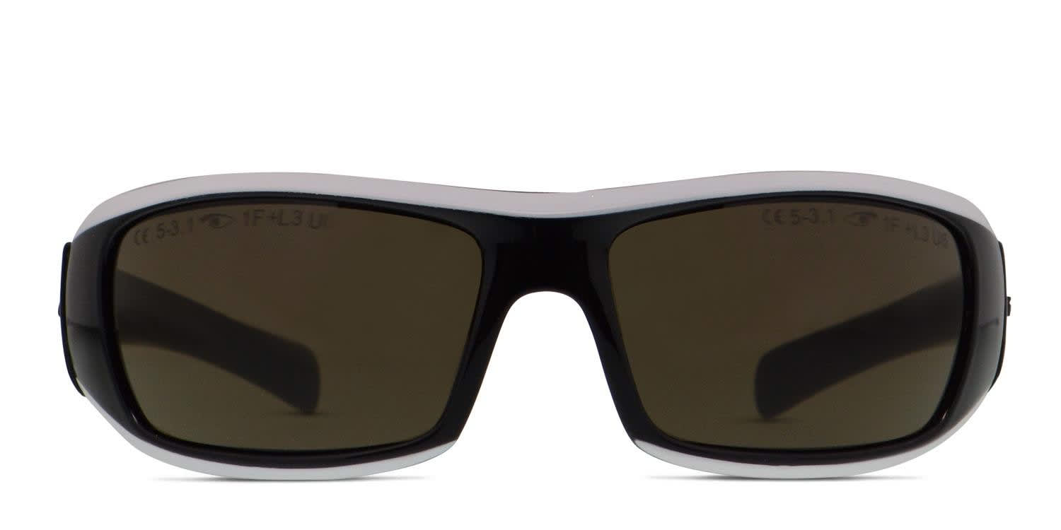 Eyres 620E Thunder Shiny Black, White glasses - Shiny Black / White - Frontal View