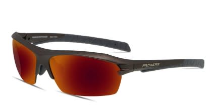 Progear Racer S-1283 Gunmetal, Gray, Red glasses - Gunmetal / Gray / Red - Angle View