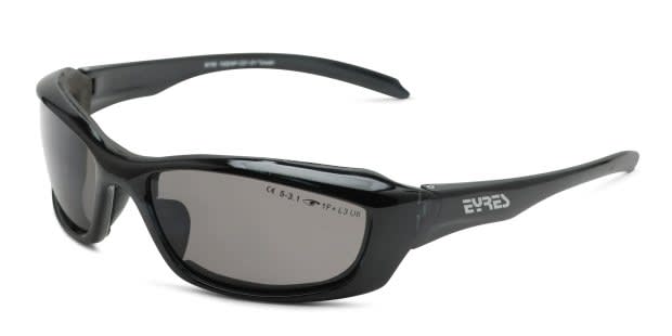 Eyres Razor Edge Shiny Black Prescription Sunglasses