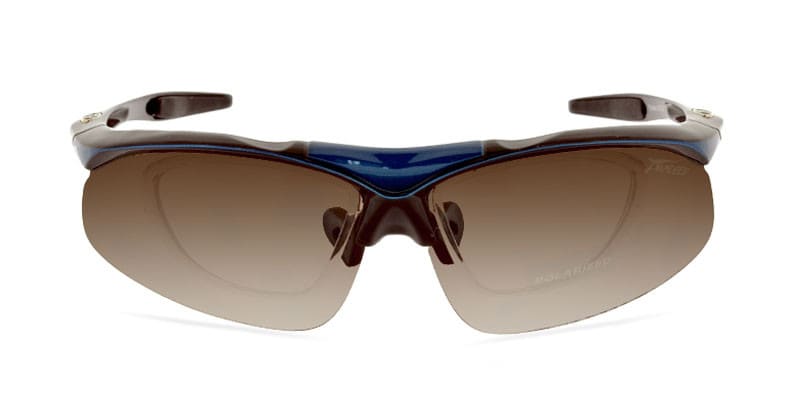 Panlees S866 Black/Blue w/Clip-On glasses - Black / Blue - Frontal View