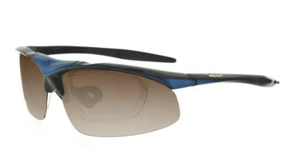 Panlees S866 Black/Blue w/Clip-On glasses - Black / Blue - Angle View