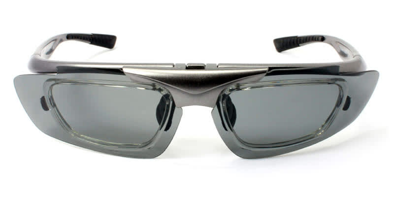 Panlees S980 Gray Inner-ClipOn Polarized glasses - Gray - Frontal View