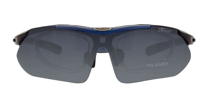 Panlees S868 Black w/Cobalt Blue Inner-ClipOn glasses - Black / Blue - Frontal View