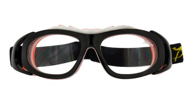 Panlees D517 Black w/White/Orange glasses - Black / Orange - Frontal View
