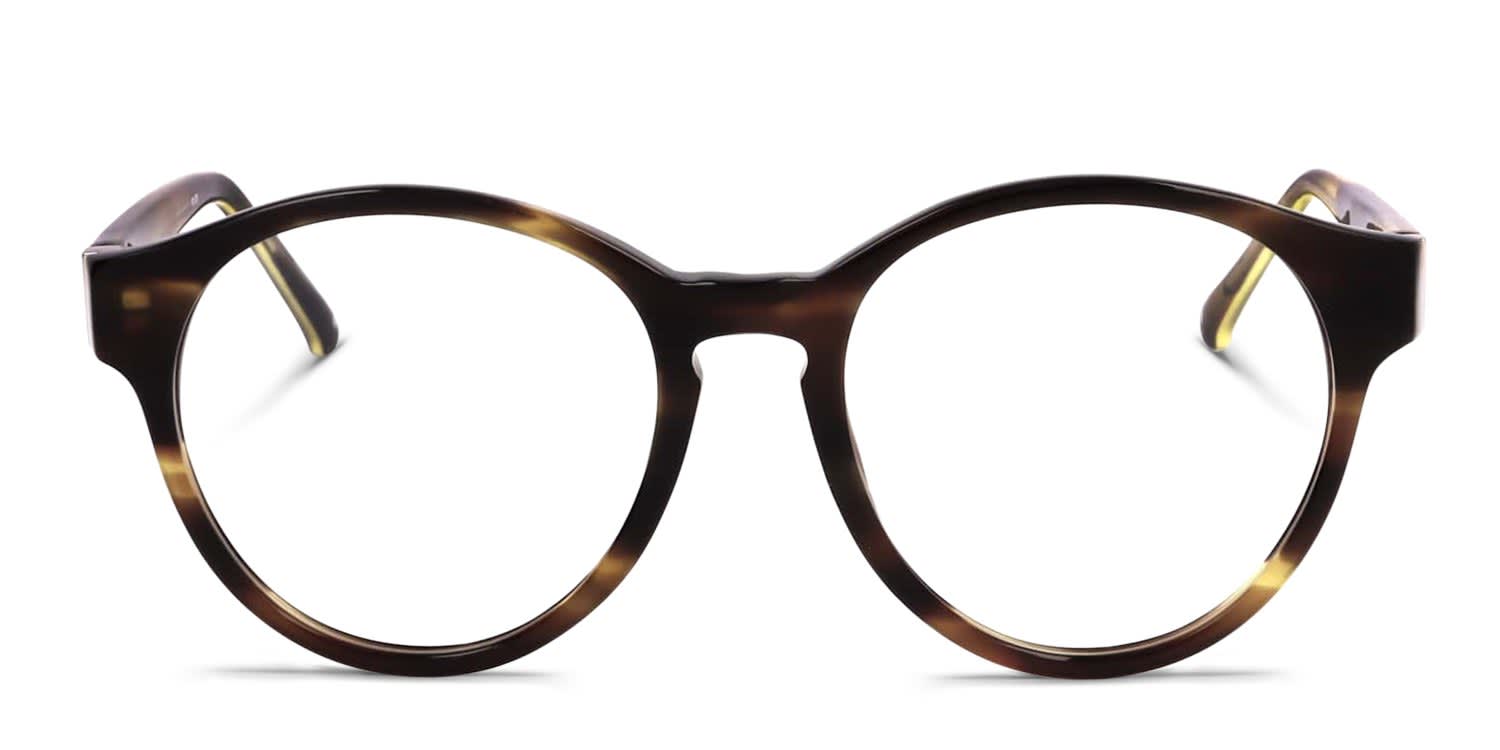 Muse x Transitions M Round Tortoise, Green Prescription Eyeglasses