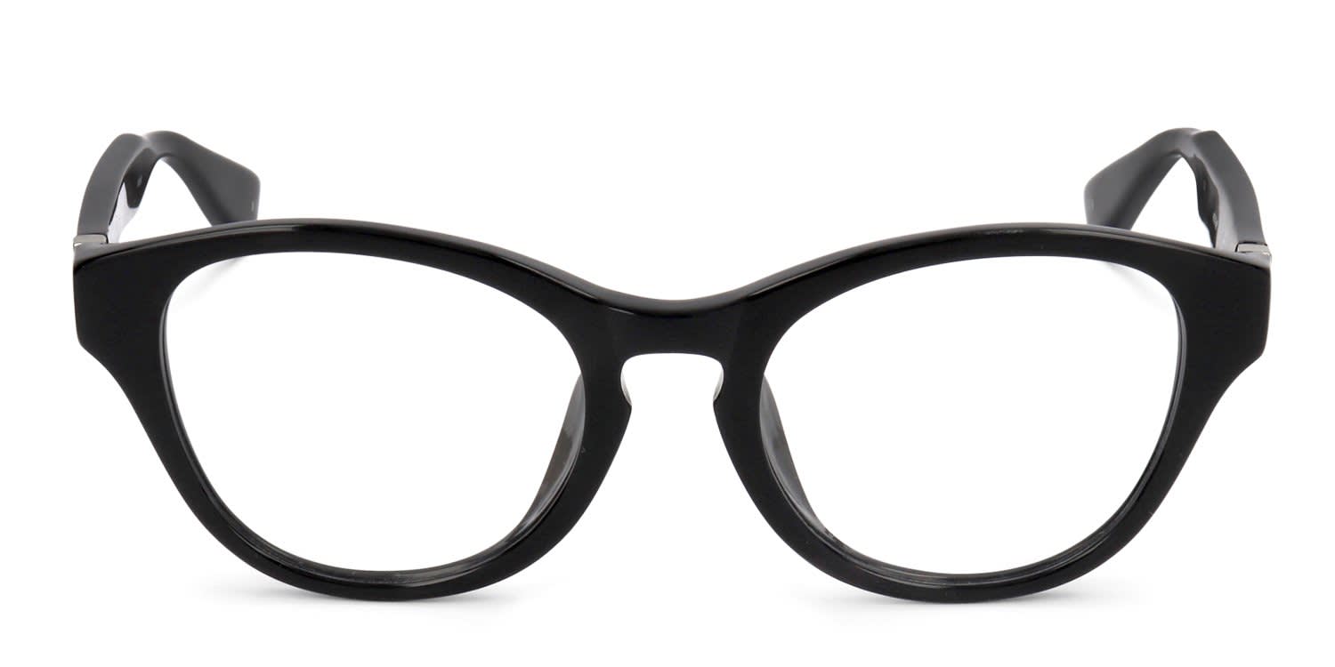 Linda Farrow PL24 Black glasses - Black - Frontal View