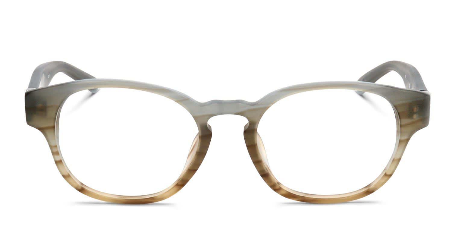 Linda Farrow PL25 Gray, Brown glasses - Gray / Brown - Frontal View