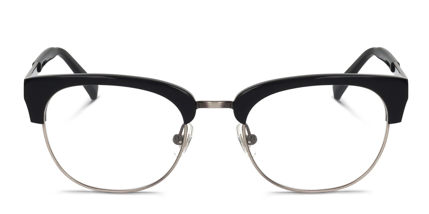 Linda Farrow PL29 Black glasses - Black - Frontal View