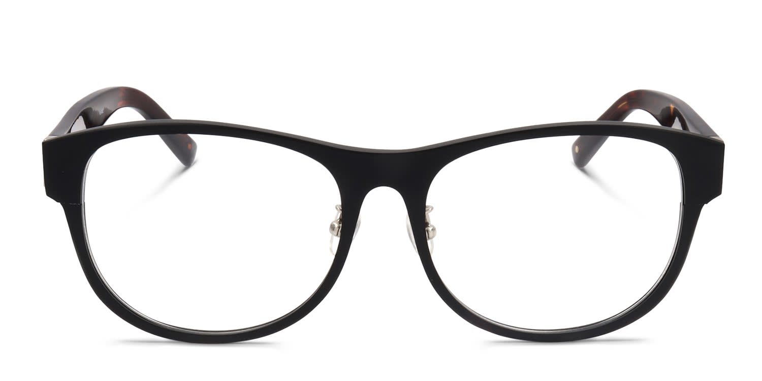 Linda Farrow PL45 Black, Tortoise glasses - Black / Tortoise - Frontal View