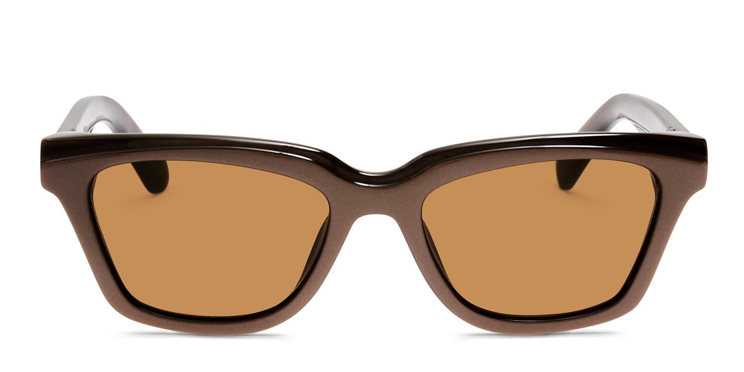 Jacquemus Carre Brown glasses - Brown - Frontal View