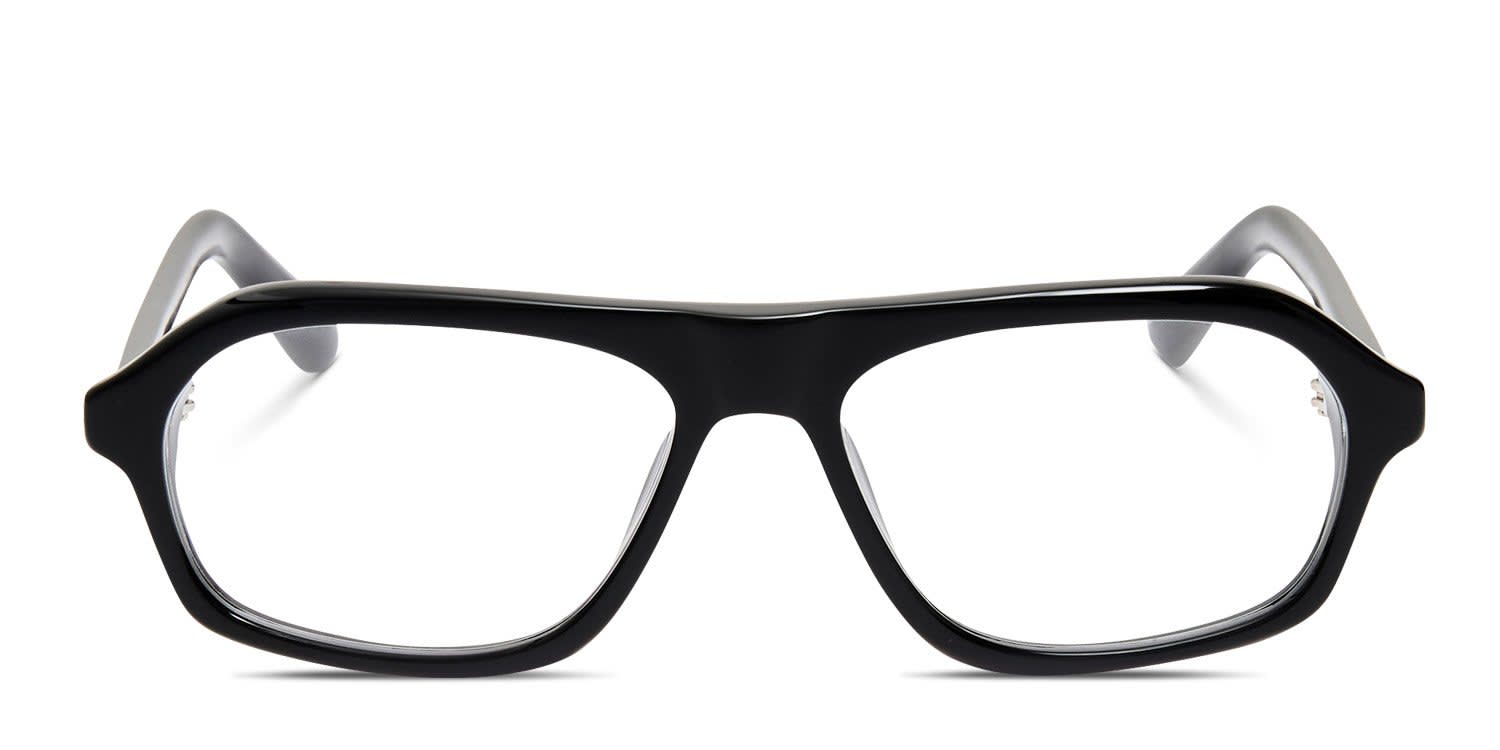 Jacquemus Becane Shiny Black glasses - Shiny Black - Frontal View