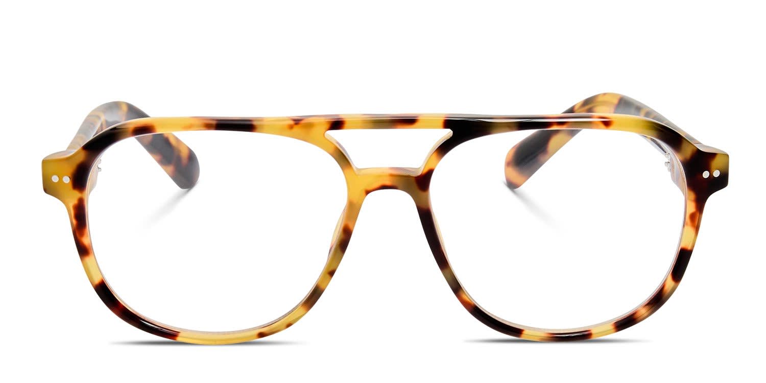 Jacquemus Altu Tortoise, Yellow glasses - Tortoise / Yellow - Frontal View
