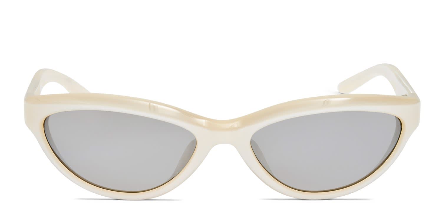 Jacquemus Curvo White glasses - White - Frontal View