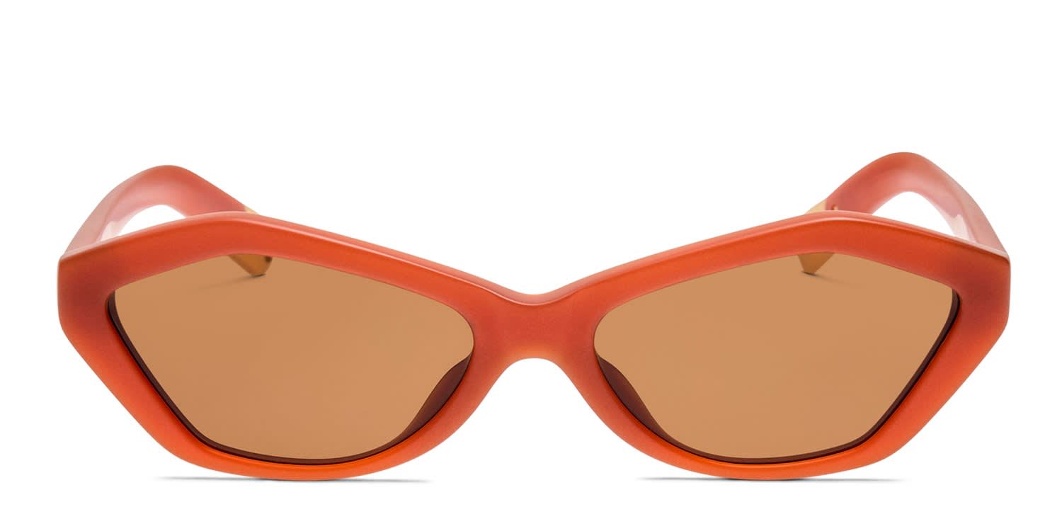 Jacquemus Bambino Brown glasses - Brown - Frontal View