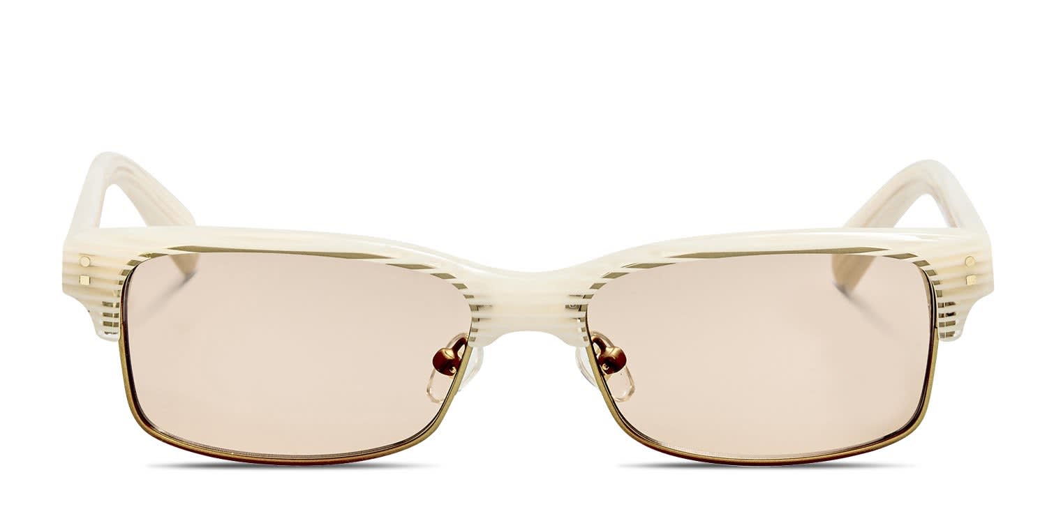 Jacquemus Jac155 White glasses - White - Frontal View