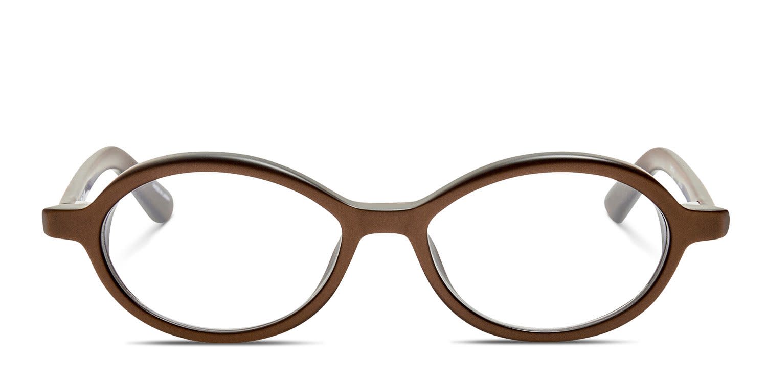 Jacquemus Pablo Brown glasses - Brown - Frontal View