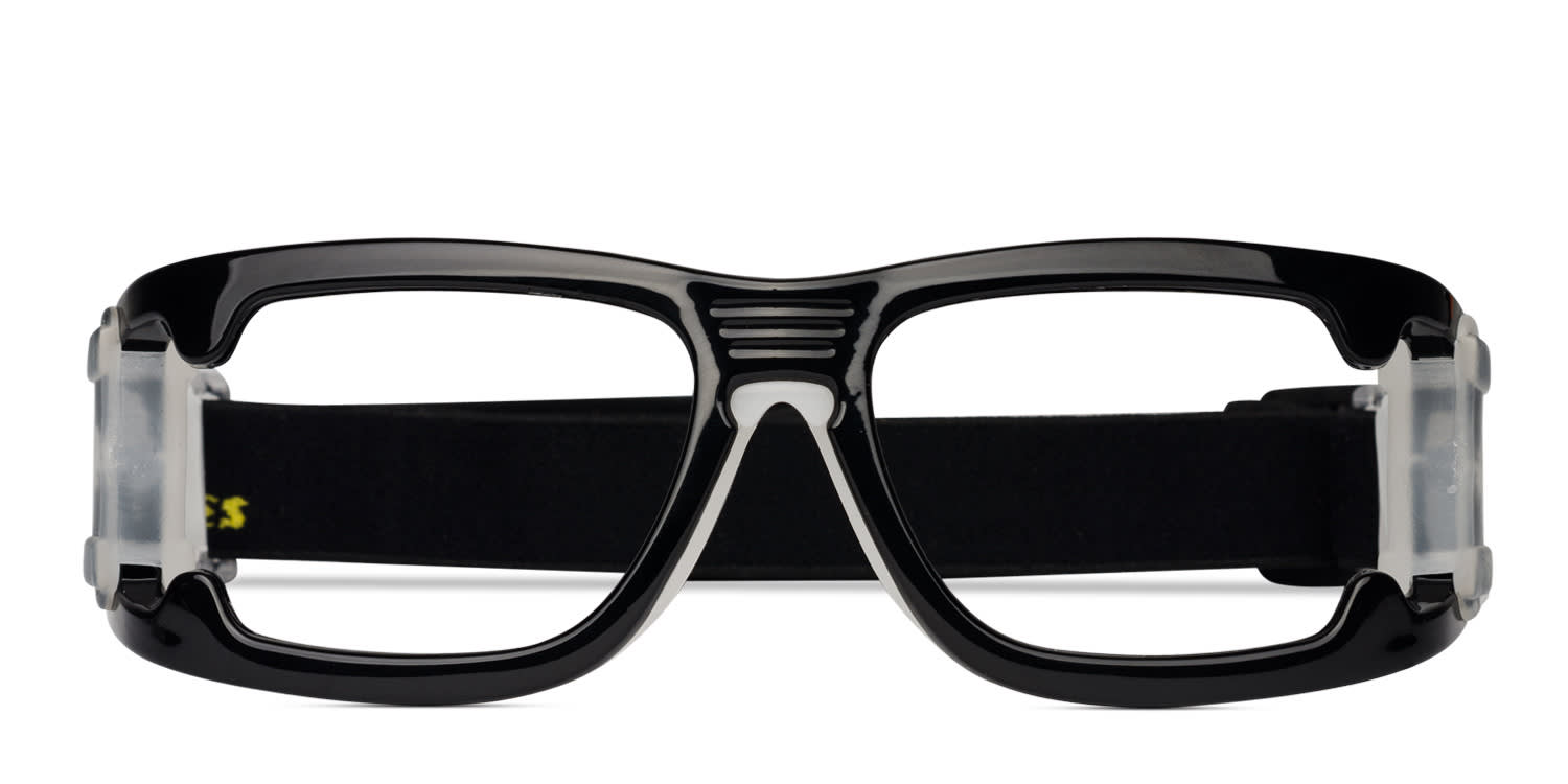 Panlees JH831 Shiny Black glasses - Shiny Black - Frontal View