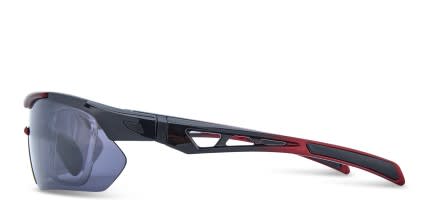 Panlees SP017 Red w/Black Inner-ClipOn glasses - Black / Red - Side View