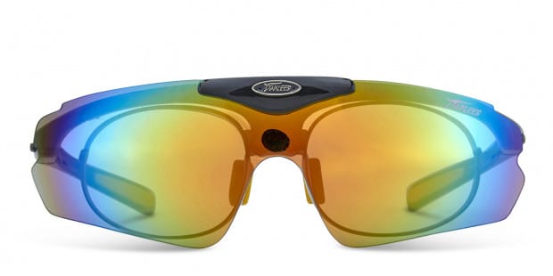 Panlees SP015 Black w/Yellow Inner-ClipOn sport glasses