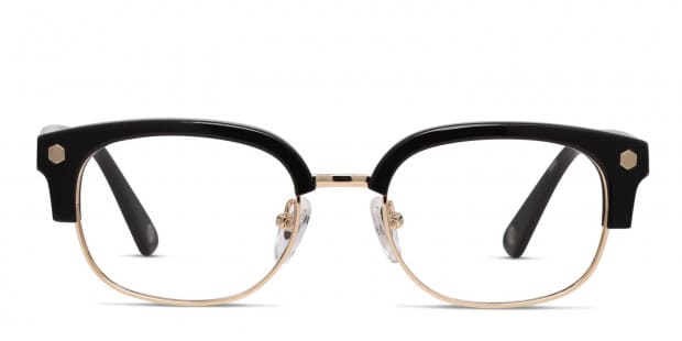 Black and gold rimmed glasses sales