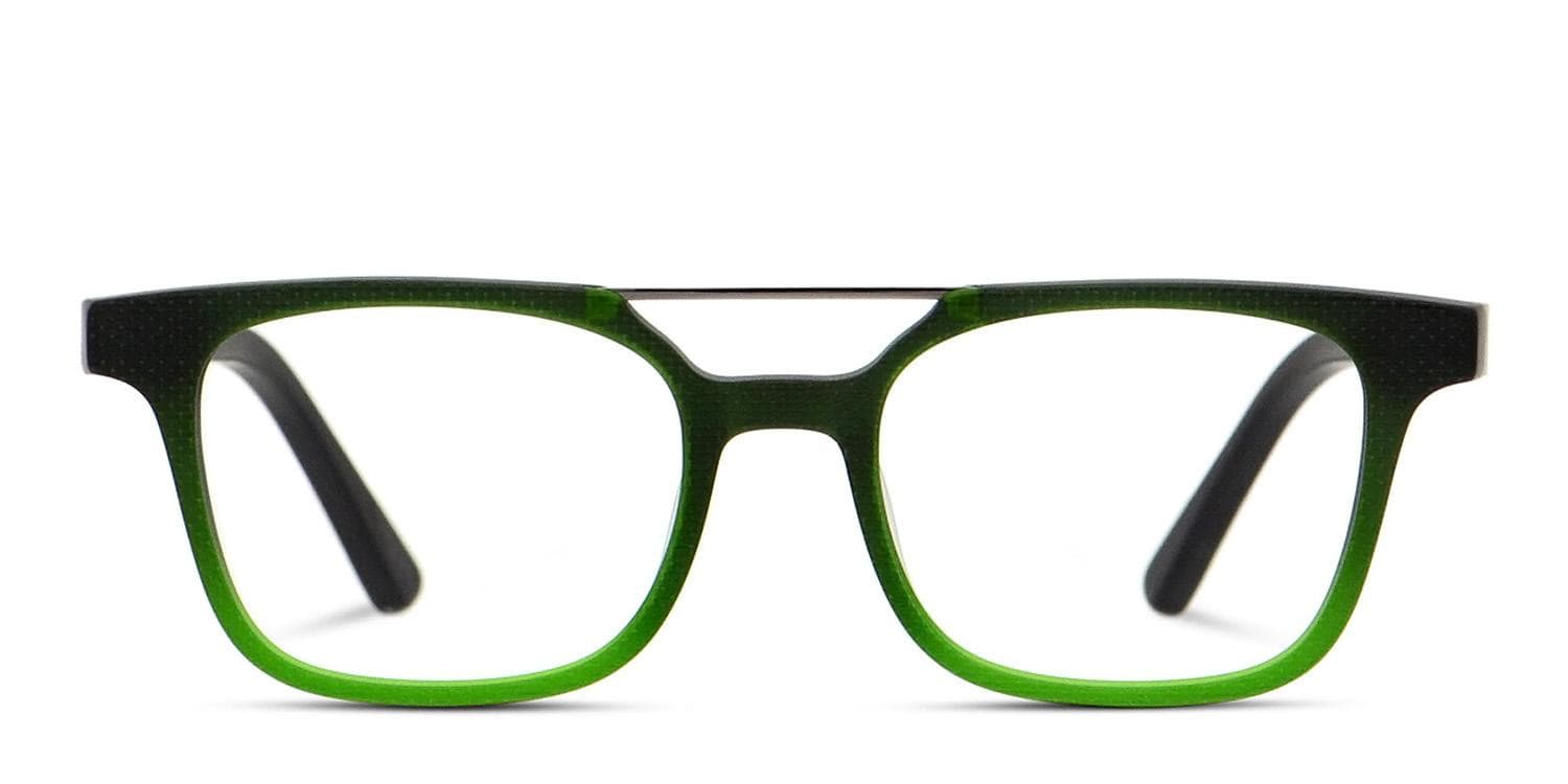 Aventador Green/Black Kids glasses - Green / Black - Frontal View