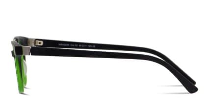 Aventador Green/Black Kids glasses - Green / Black - Side View