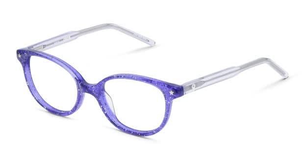 Olos Bency Kids Purple/Glitter/Clear Eyeglasses Includes FREE Rx