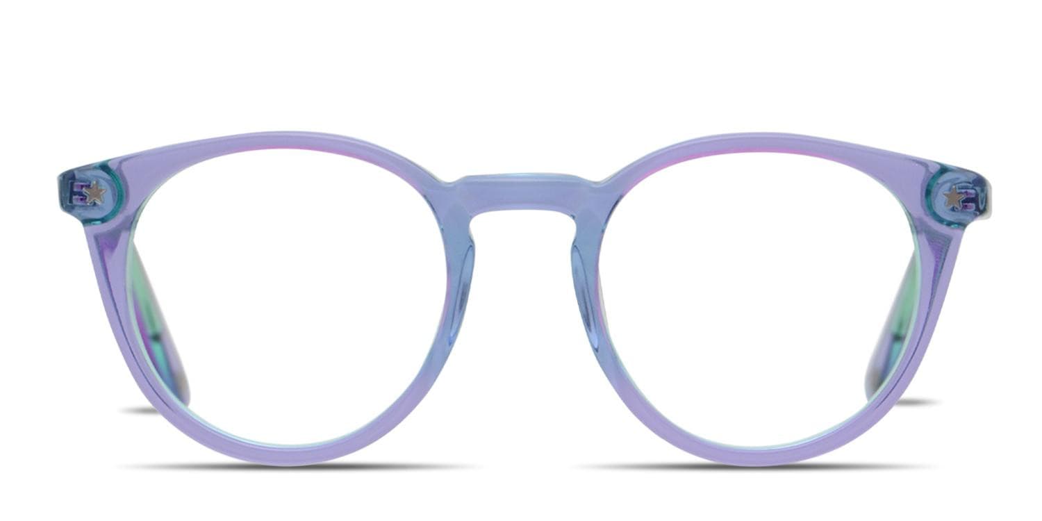 Muse Kaiden Kids Purple/Clear/Green Eyeglasses | Includes FREE Rx