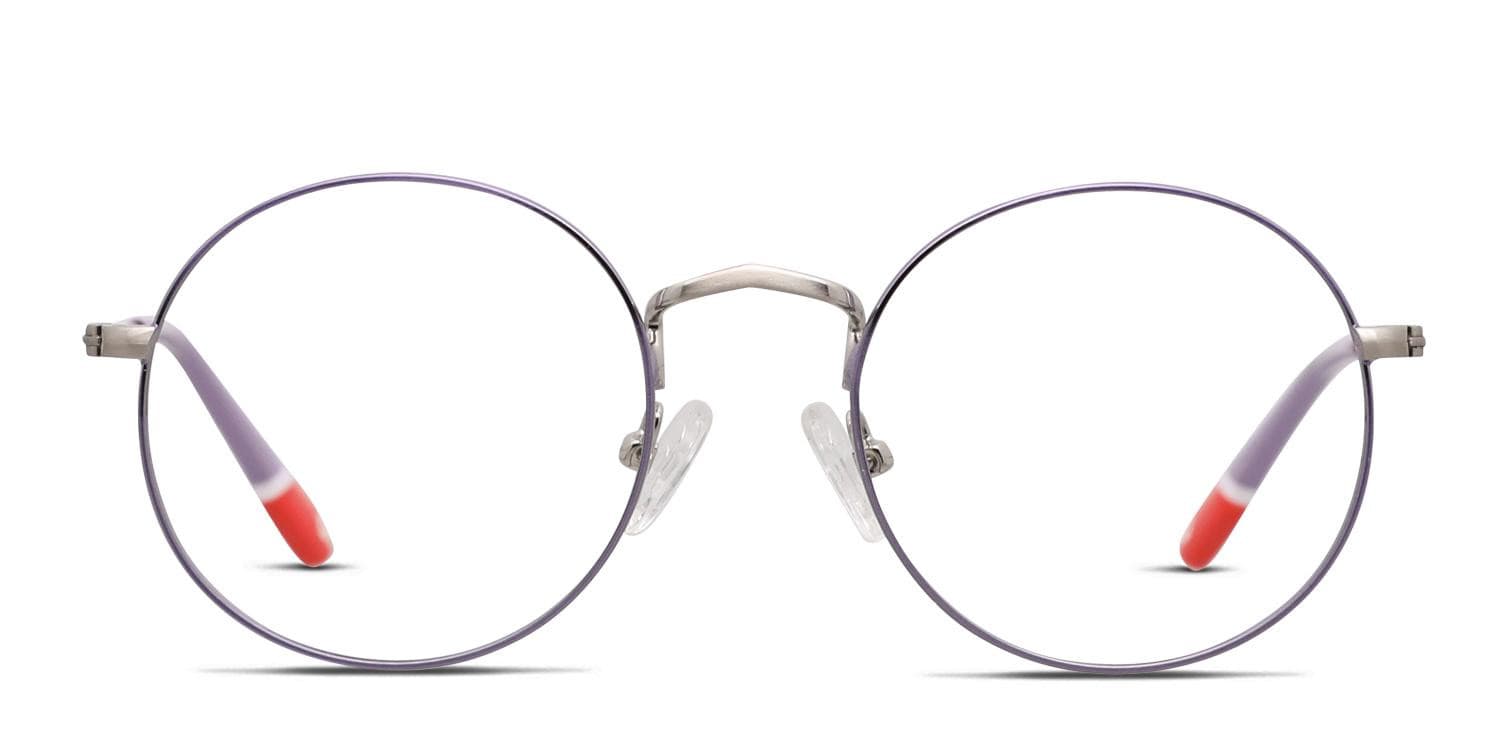 Olos Classy Kids Purple, Silver glasses - Purple / Silver - Frontal View